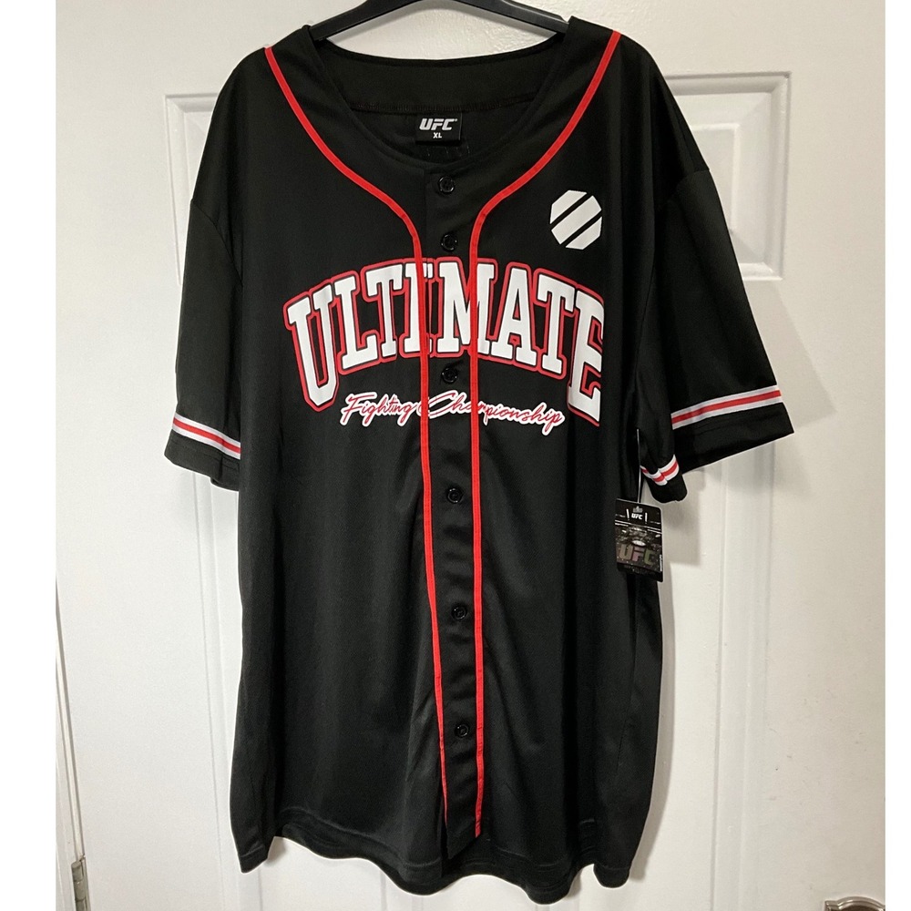 UFC Ultimate Fighting Championship Baseball Jersey Mens XL Black Las Vegas 93